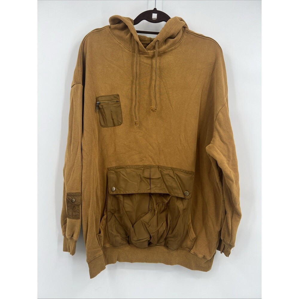 Mens Urban Outfitters Brown Hoodie With Kangaroo Pouch Medium